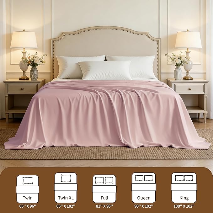 HBHLFZ Queen Flat Sheets Only 2 Pack - Image 3