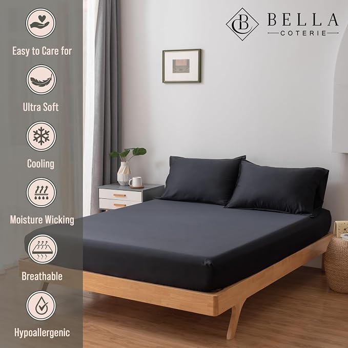 Bella Coterie Luxury Bamboo Viscose King Size Fitted Sheet Only | 100% - Image 2