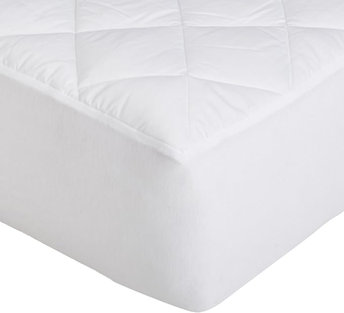 Amazon Basics Hypoallergenic Quilted Mattress Topper Pad, Cover 18 Inches Deep - Image 4