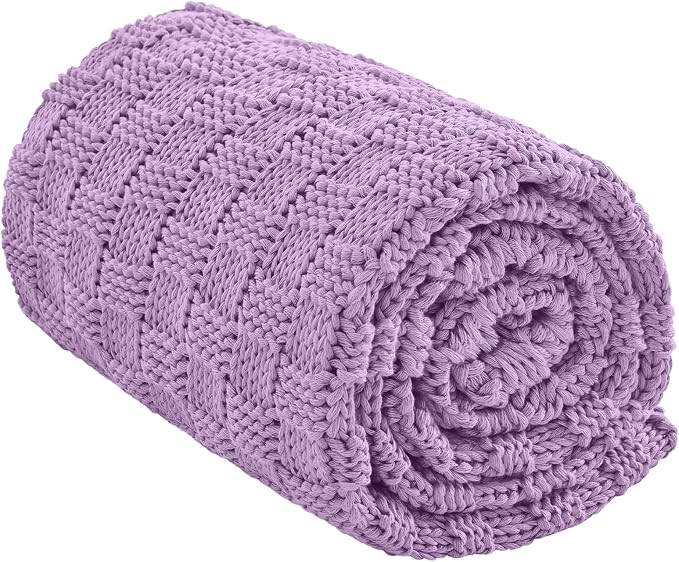 Knitted Weighted Blanket Adult, No Beads Heavy Blanket 60” x 80'' 17lbs by Unknown