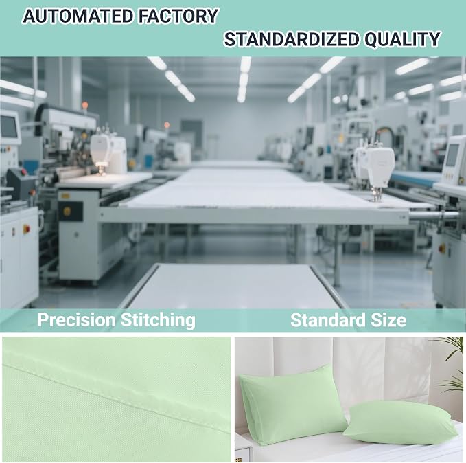 ZPECC Pillow Cases Queen Size Set of 4, 20x30 Envelope Closure Pillowcases - Image 4