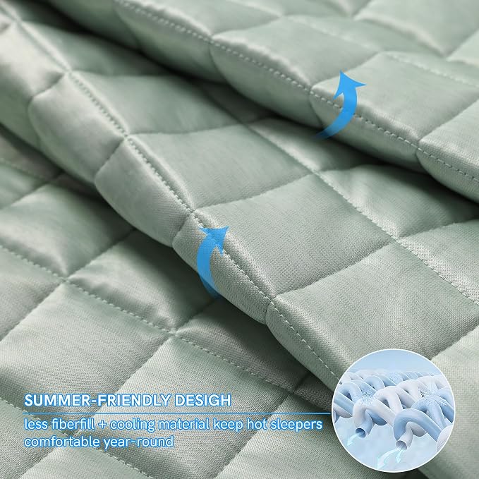 YnM Cooling Weighted Blanket for Adults, 30lbs Heavy Bed Throw Comforter - Image 3