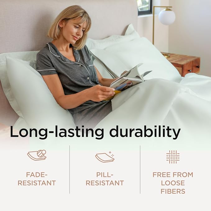Threadmill Full Size Sheets | 800 Thread Count Bed Sheets - Image 4