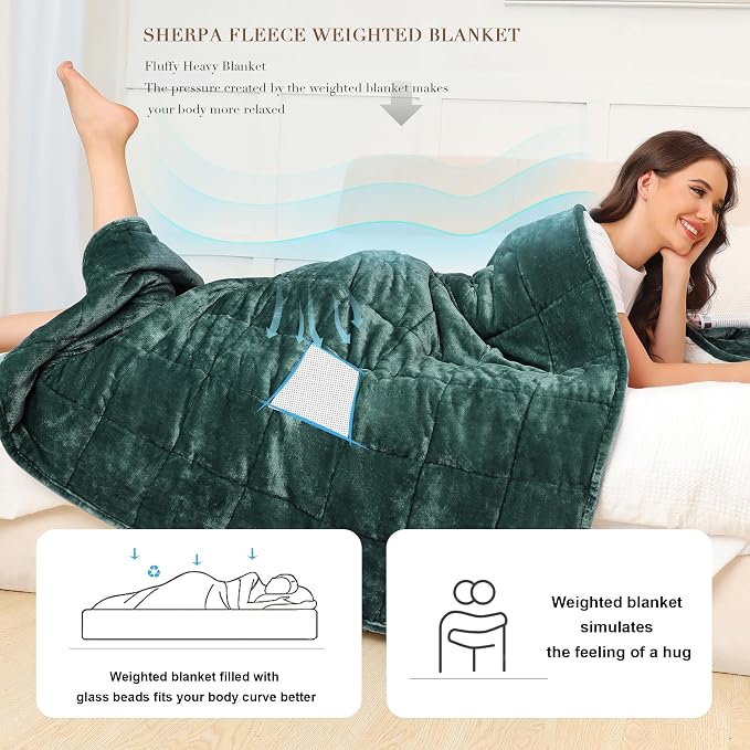 Alomidds Weighted Blanket Queen Size 15lbs 60 x 80 inches, Adult Weighted - Image 3