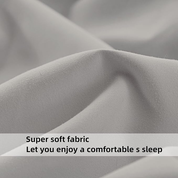 HBHLFZ Twin Fitted Sheet Only, Soft Breathable Bottom Sheet - Image 4