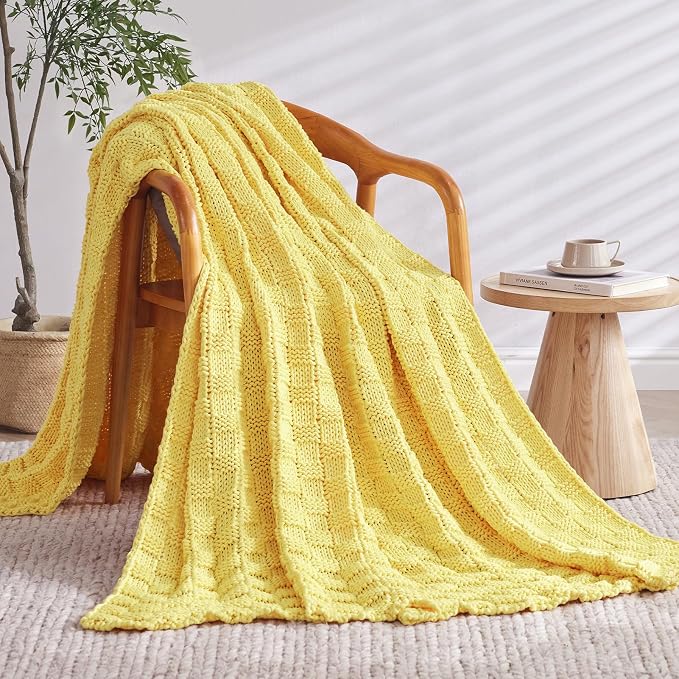 Knitted Weighted Blanket for Adult, No Beads Heavy Blanket 50” x 60'' 10lbs - Image 2