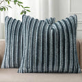 Pallene Faux Fur Plush Throw Pillow Covers 18x18 Set of 2, Luxury Soft Fluffy by PALLENE