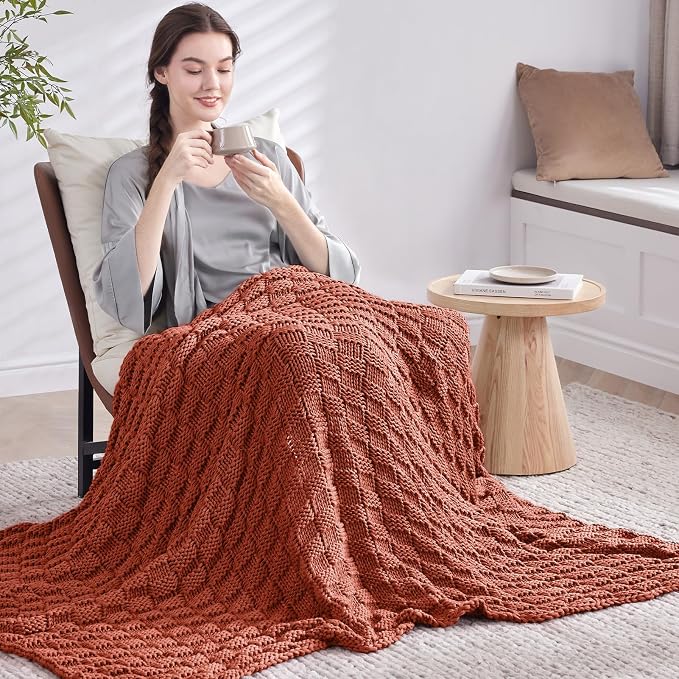 Knitted Weighted Blanket Adults, No Beads Heavy Blanket 36” x 48'' 5lbs - Image 7