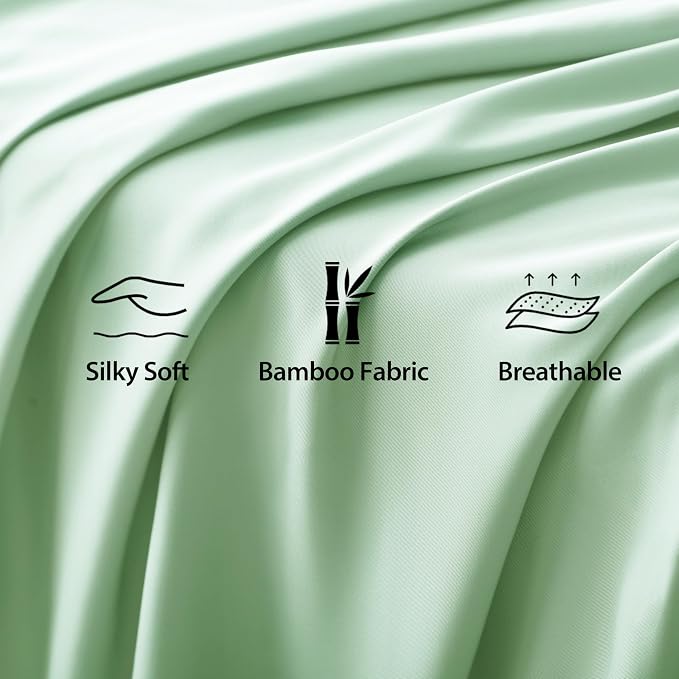Bamboo Viscose Flat Sheets Only, Sateen Weave Twin Size Flat Sheet Only - Image 3