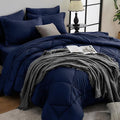 HEVUMYI Navy Blue Cali-King Comforter Set by HEVUMYI