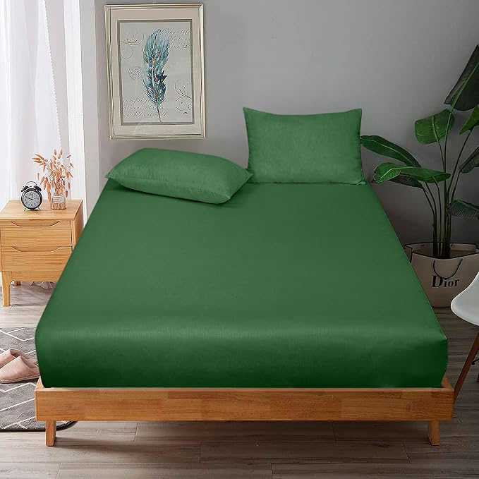 ROYALE LINENS 300 Thread Count 100% Long Staple Combed Cotton Fitted Sheet King - Image 9