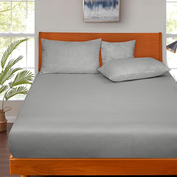 ROYALE LINENS 300 Thread Count 100% Long Staple Combed Cotton Fitted Sheet Full - Image 5