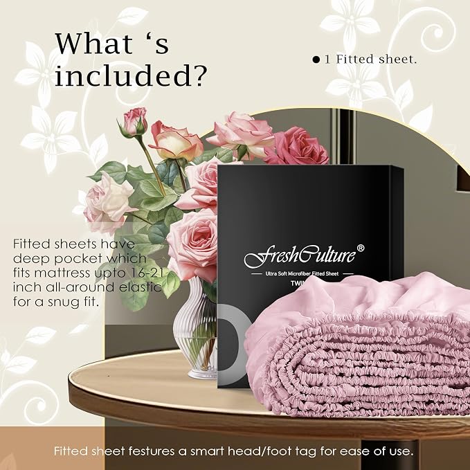 FreshCulture Full Fitted Sheet Only – Premium Hotel-Quality Fitted Sheet - Image 5