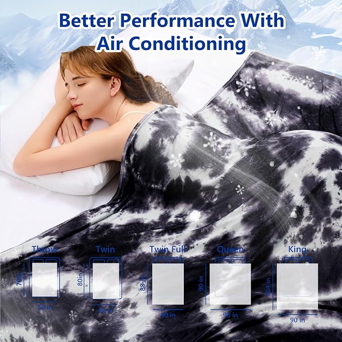 Topcee Cooling Blanket for Night Sweats Decorative Tie Dye，Absorbs Heat to Keep - Image 7