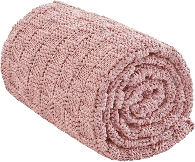 Knitted Weighted Blanket Adult, No Beads Heavy Blanket 60” x 80'' 17lbs by Unknown