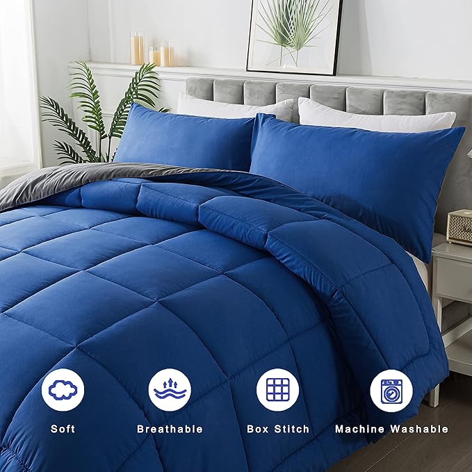 DOWNCOOL Queen Comforter Set -All Season Bedding Comforters Sets - Image 3