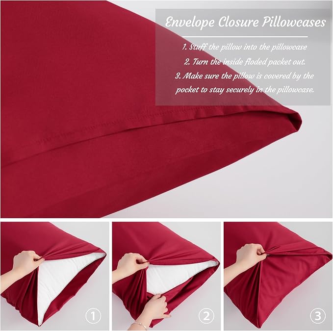 NTBAY King Pillow Cases Set of 2, 2 Pack Brushed Microfiber 20x40 Pillow Cases - Image 4