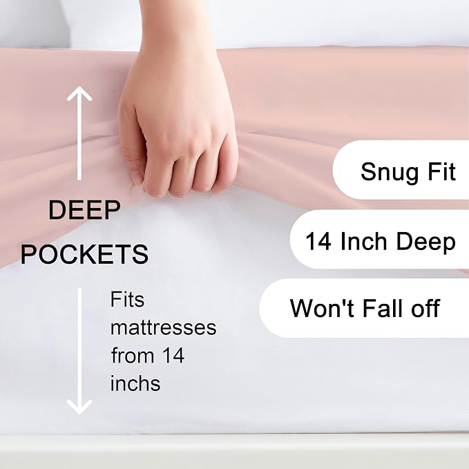 Hotella 100% Microfiber King Size Fitted Sheet Only, 78x80 inches Hotel Quality - Image 2