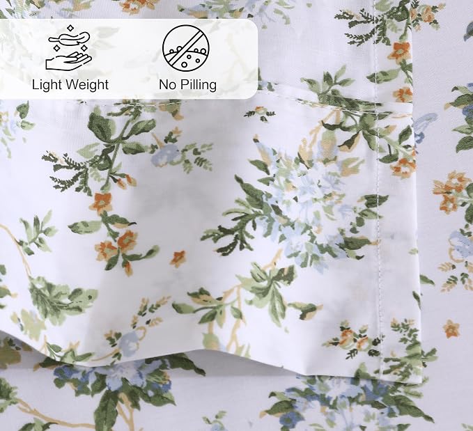 RUVANTI 100% Cotton Sheets – Queen Size Percale Bedding, Cooling & Breathable - Image 4