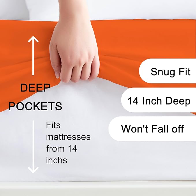Hotella 100% Microfiber Twin Size Fitted Sheet Only, Ultra Soft Hotel Quality - Image 2