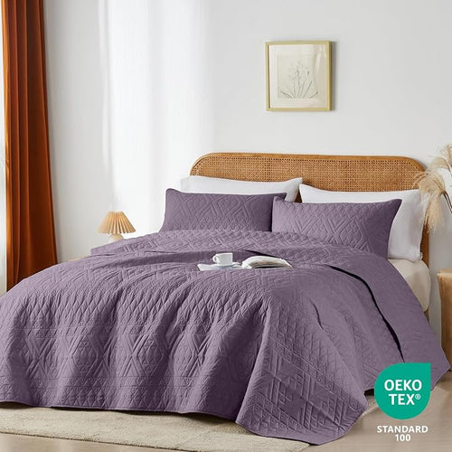 akkialla Full/Queen Quilt Set, Boho Geometric Pattern, Soft All-Season Bedding - Image 2