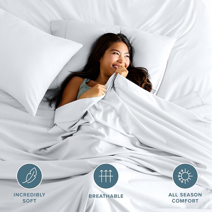Bare Home Queen Flat Sheet - Image 3
