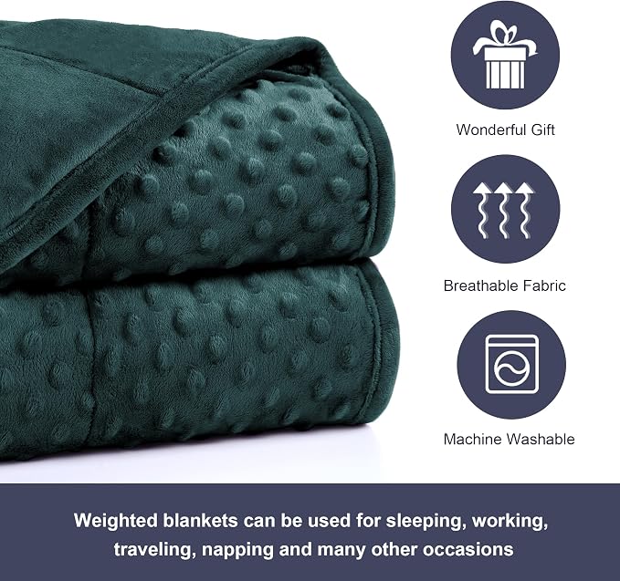 Alomidds Weighted Blanket, Luxury Velvet Heavy Blankets - Image 4