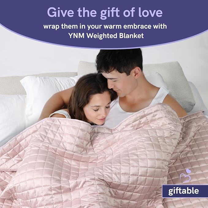 YnM Cooling Weighted Blanket for Adults, 12lbs Heavy Bed Throw Comforter - Image 7