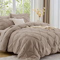 Sasttie Twin Comforter Set, 5-Piece Bed in a Bag, Pintuck Bedding Sets by SASTTIE