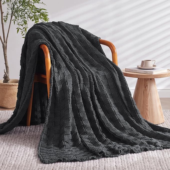 Knitted Weighted Blanket for Adult, No Beads Heavy Blanket 50” x 60'' 5lbs - Image 2
