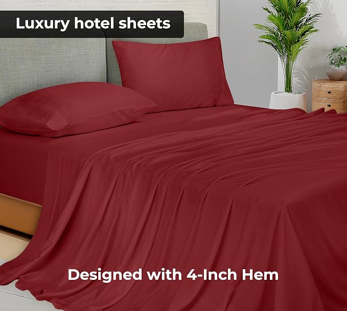 Royale Linens Twin XL Flat Sheet - Image 3