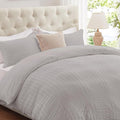 Cozyide Light Grey Duvet Cover Queen, 3 Pieces Bedding Duvet Covers, Soft by cozyide