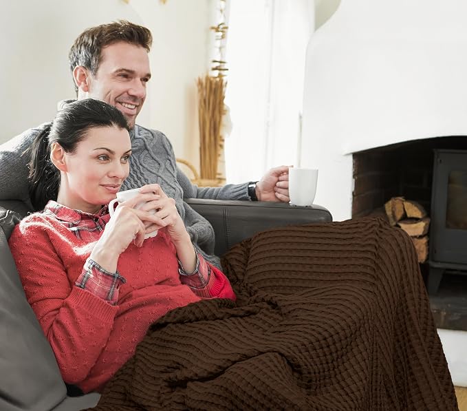 Utopia Bedding 100% Cotton Waffle Weave Blanket King Size - Image 5
