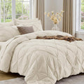 Sasttie King Size Comforter Set, 7-Piece Bed in a Bag, Pintuck Bedding Set by SASTTIE
