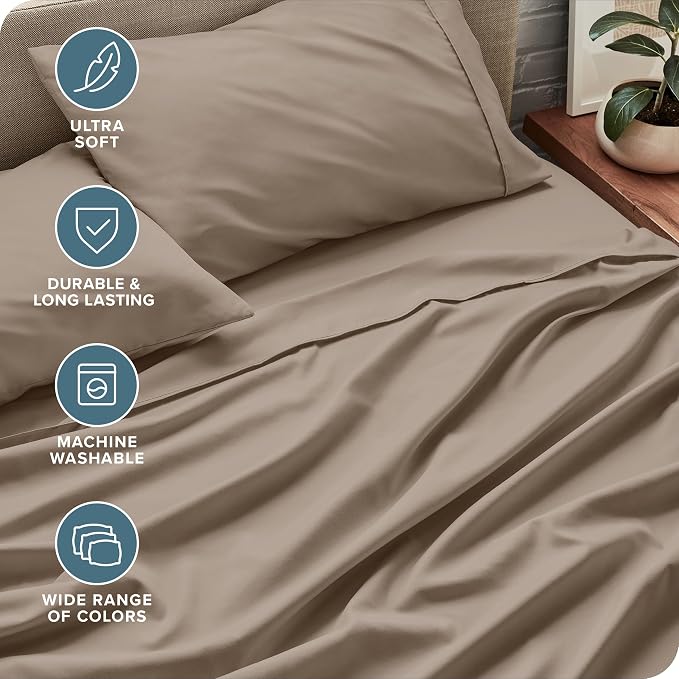 Bare Home Split Head Flex King Sheet Set - Image 5