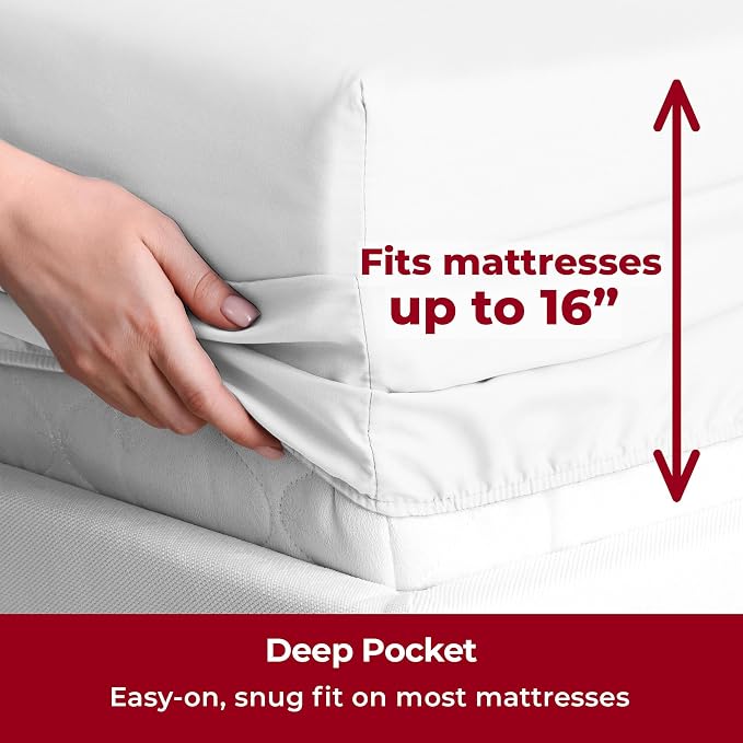 Mellanni Split King Sheets Set - Image 5