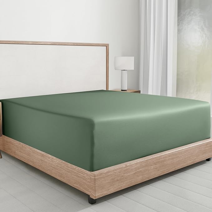California Design Den XL Twin Fitted Sheet Only, No Pop-Off Elastic, Durable by CaliforniaDesignDen