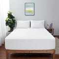 Full Size Fitted Sheet Only White, 100% Egyptian Cotton 600 Thread Count by ShunjieHome