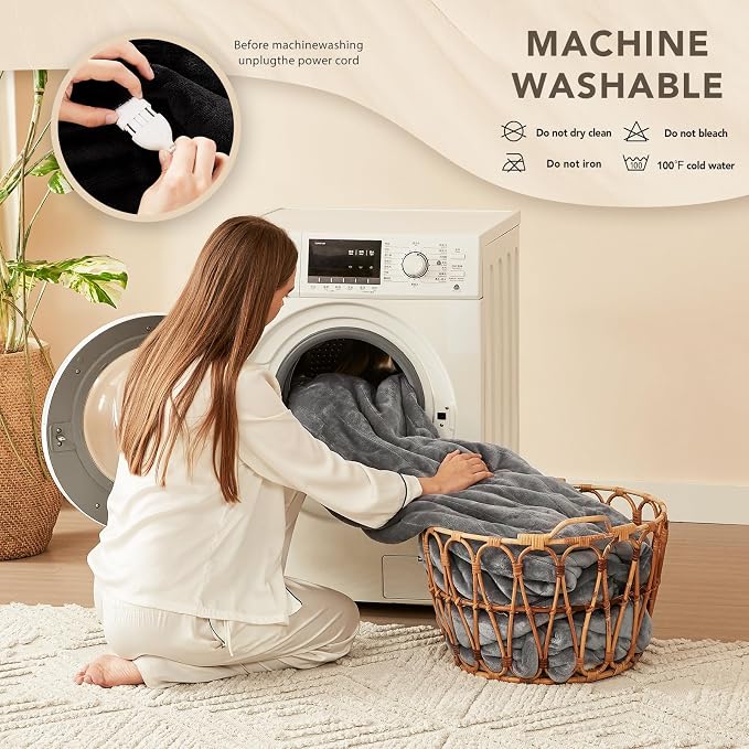 Homemate Electric Heated Blanket Twin - Image 8