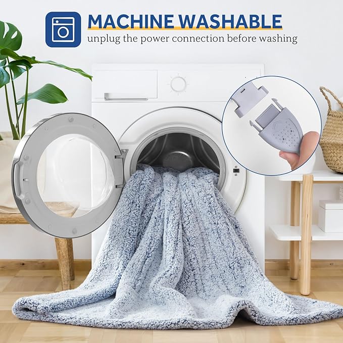 Sealy Electric Blanket Full Size, Soft Sherpa Heated Blanket Single Control - Image 6
