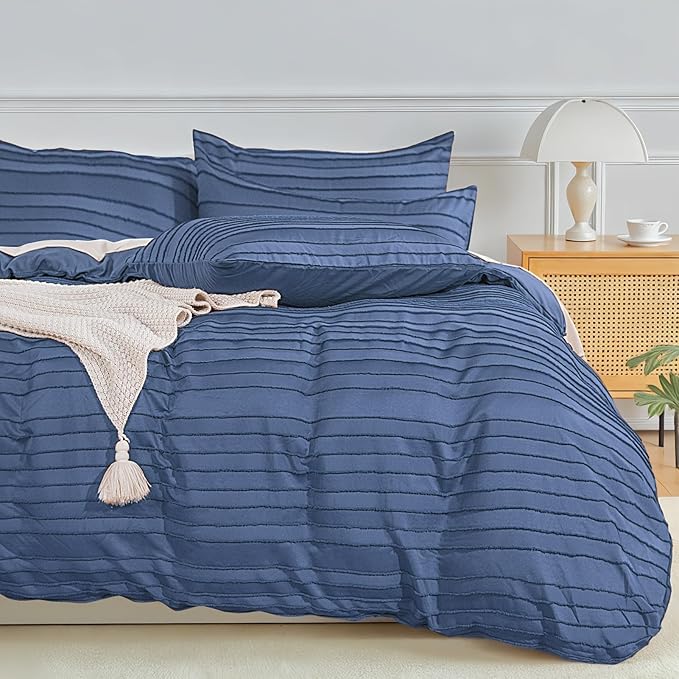 NEXHOME PRO Duvet Cover King, 3 Pieces Boho Tufted Duvet Cover Set, Soft and by NEXHOMEPRO