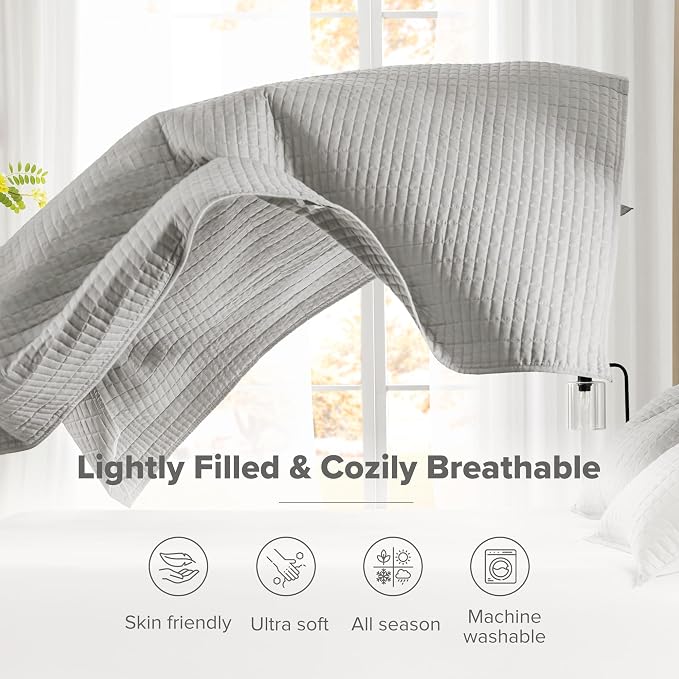 Comfort Spaces Kienna Quilt Set- Double Sided Stitching Design Summer Blanket - Image 4