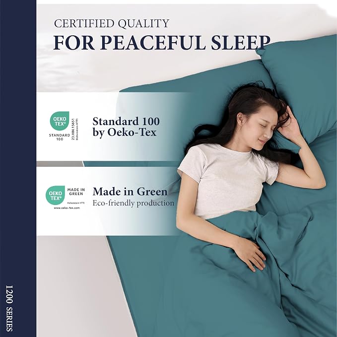 100% Egyptian Cotton Pillow Cases King Size Set of 2 - Image 5