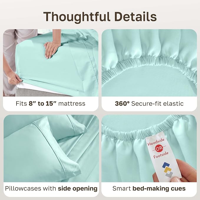 California Design Den Soft 100% Cotton Bed Sheets Split King Set, 400 Thread - Image 6