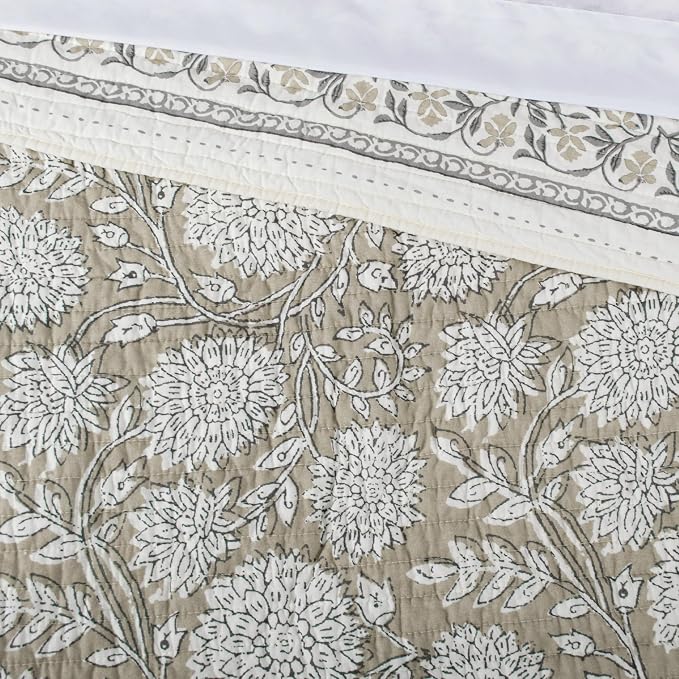 Levtex Home Adare Taupe Reversible Twin XL/Twin Quilt Set - Image 6