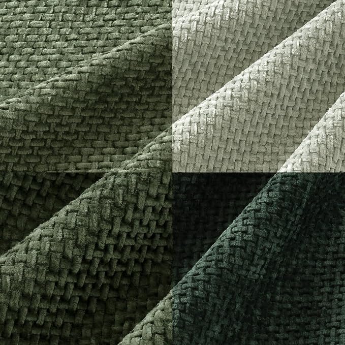 MIULEE Pack of 4 Couch Throw Pillow Covers 16x16 Inch Green Soft Decorative - Image 2