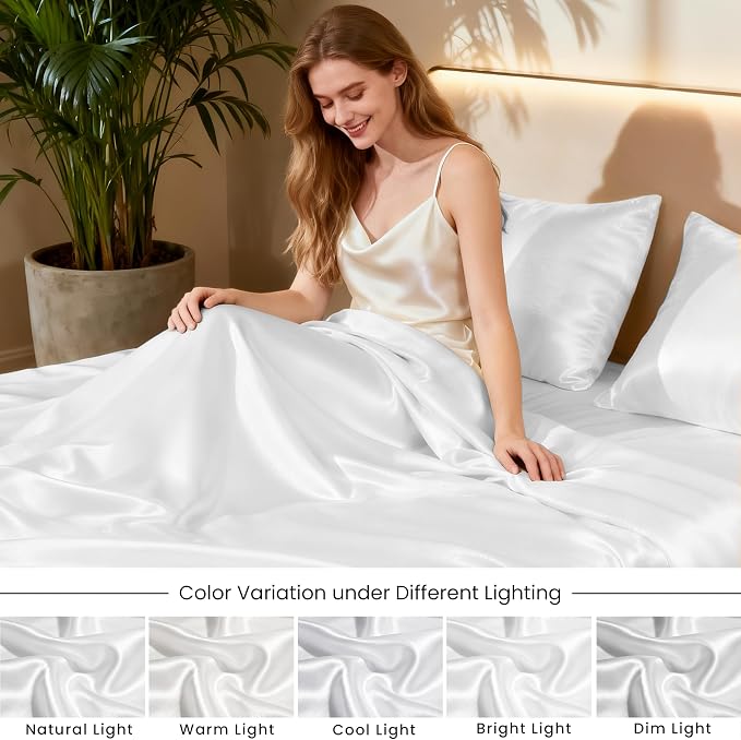 Love's cabin Full Size Satin Sheet Sets - Image 7