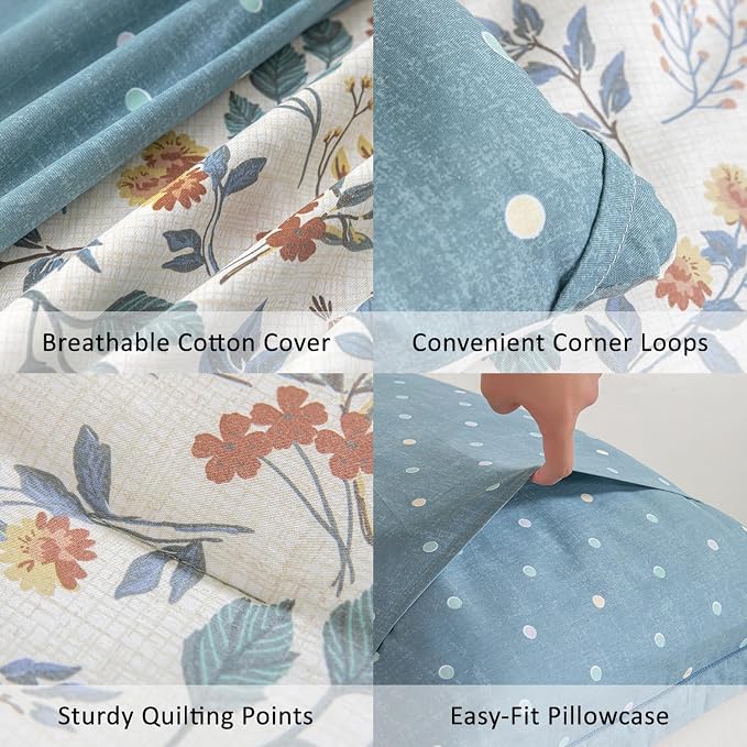 LEMIROE Botanical Cotton Comforter King Size - Image 5