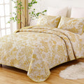WONGS BEDDING Botanical Quilt Set King Size by WONGSBEDDING