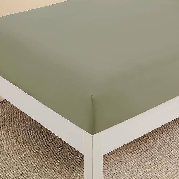 Queen Fitted Sheet Only with Full Elastic & Built in Corner Sheet Straps to - Image 3